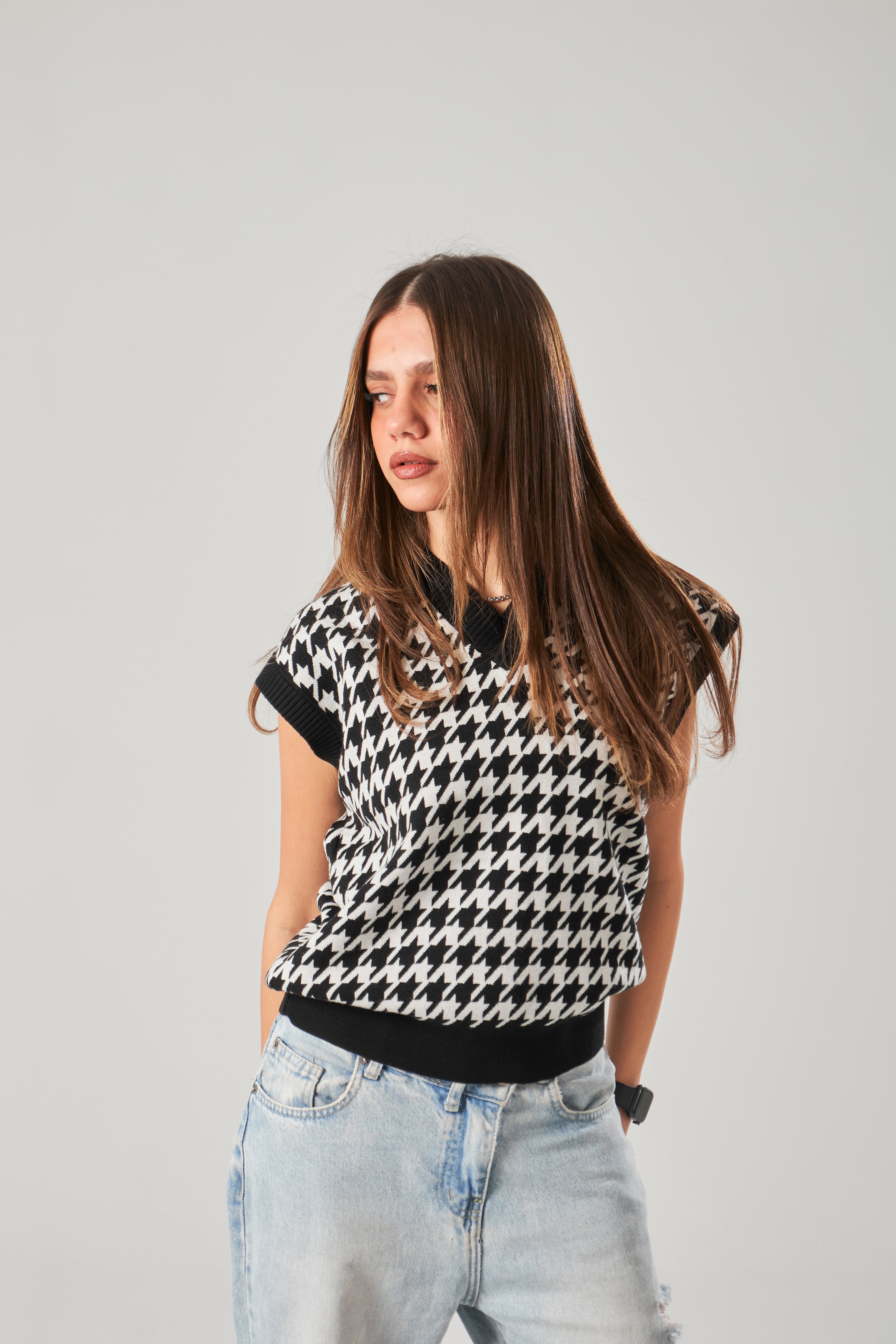 Houndstooth Vest