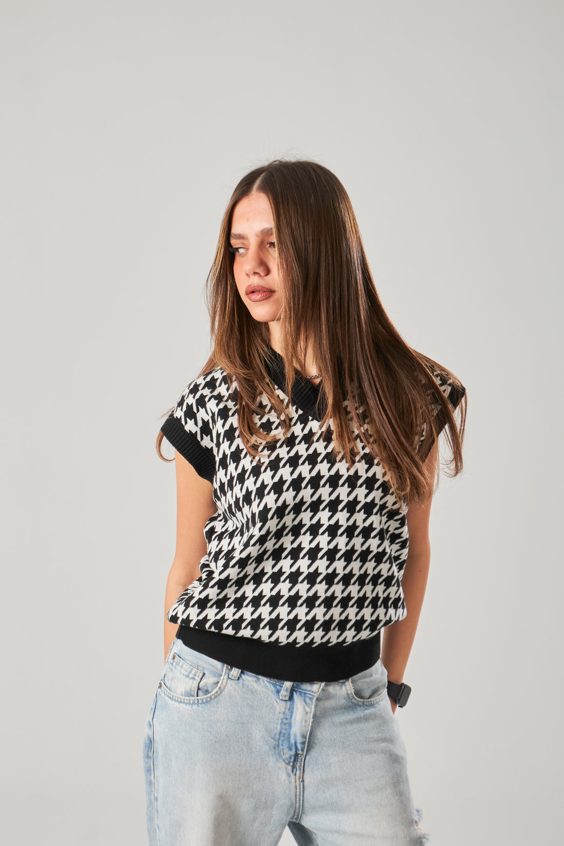 Houndstooth Vest