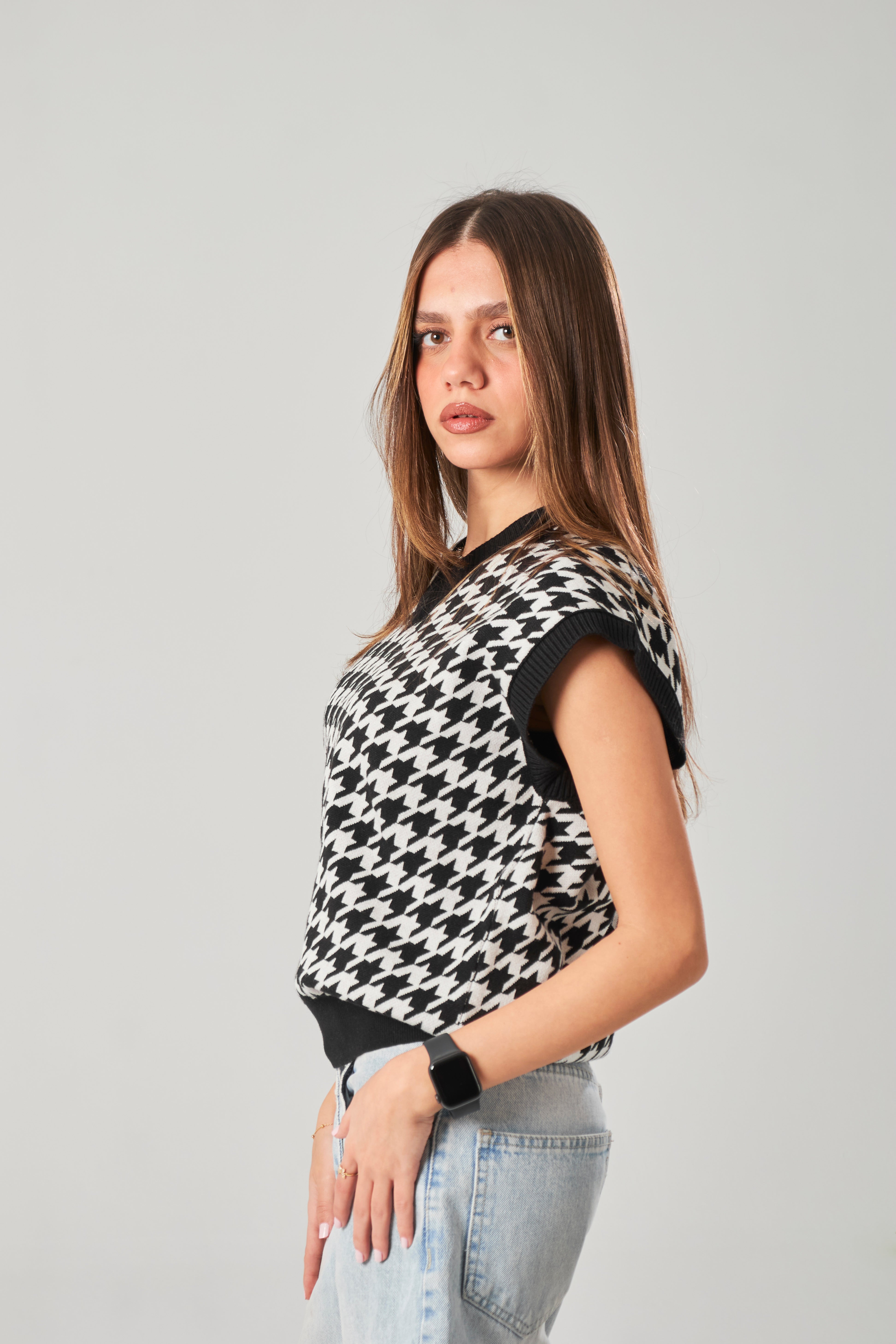 Houndstooth Vest