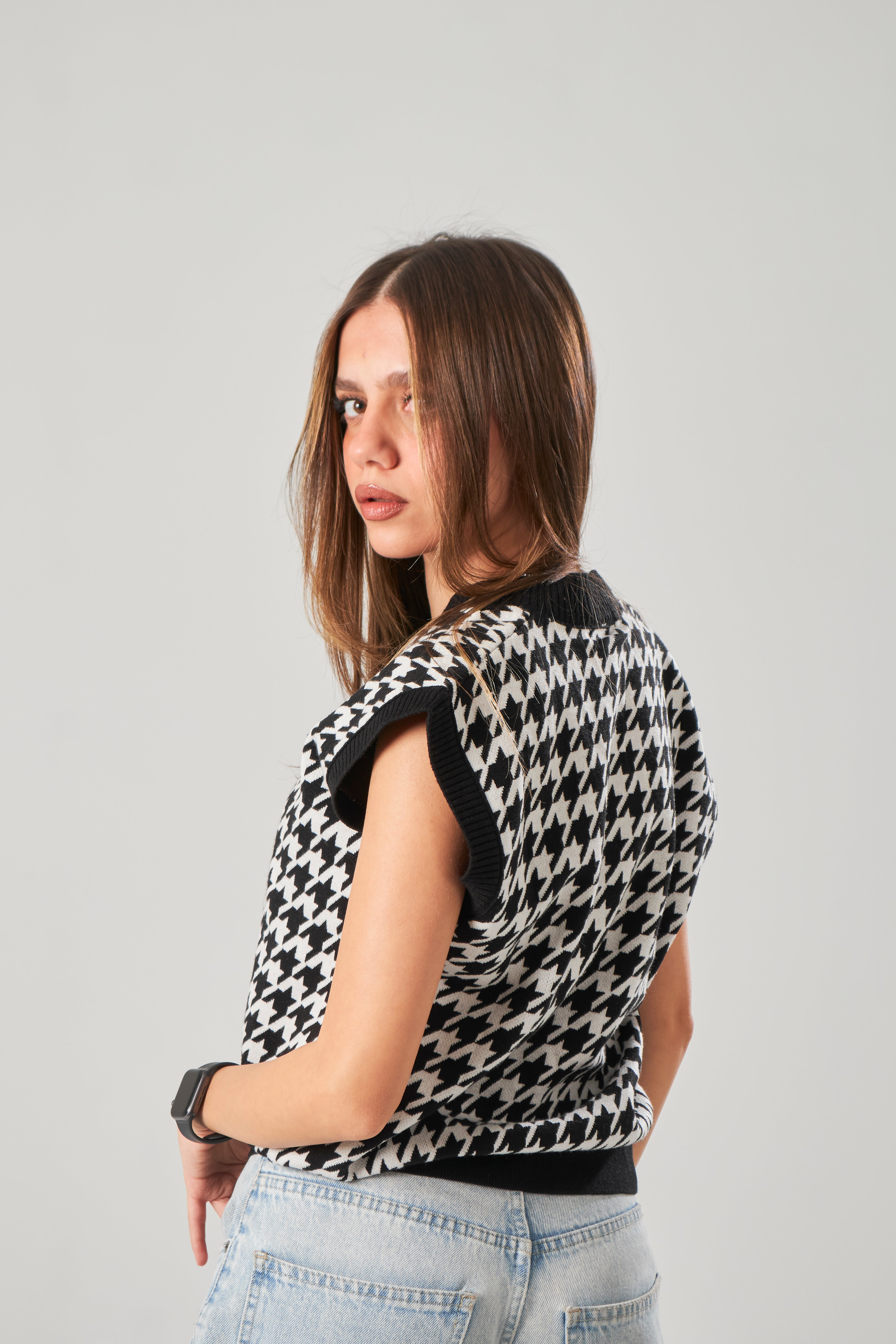 Houndstooth Vest