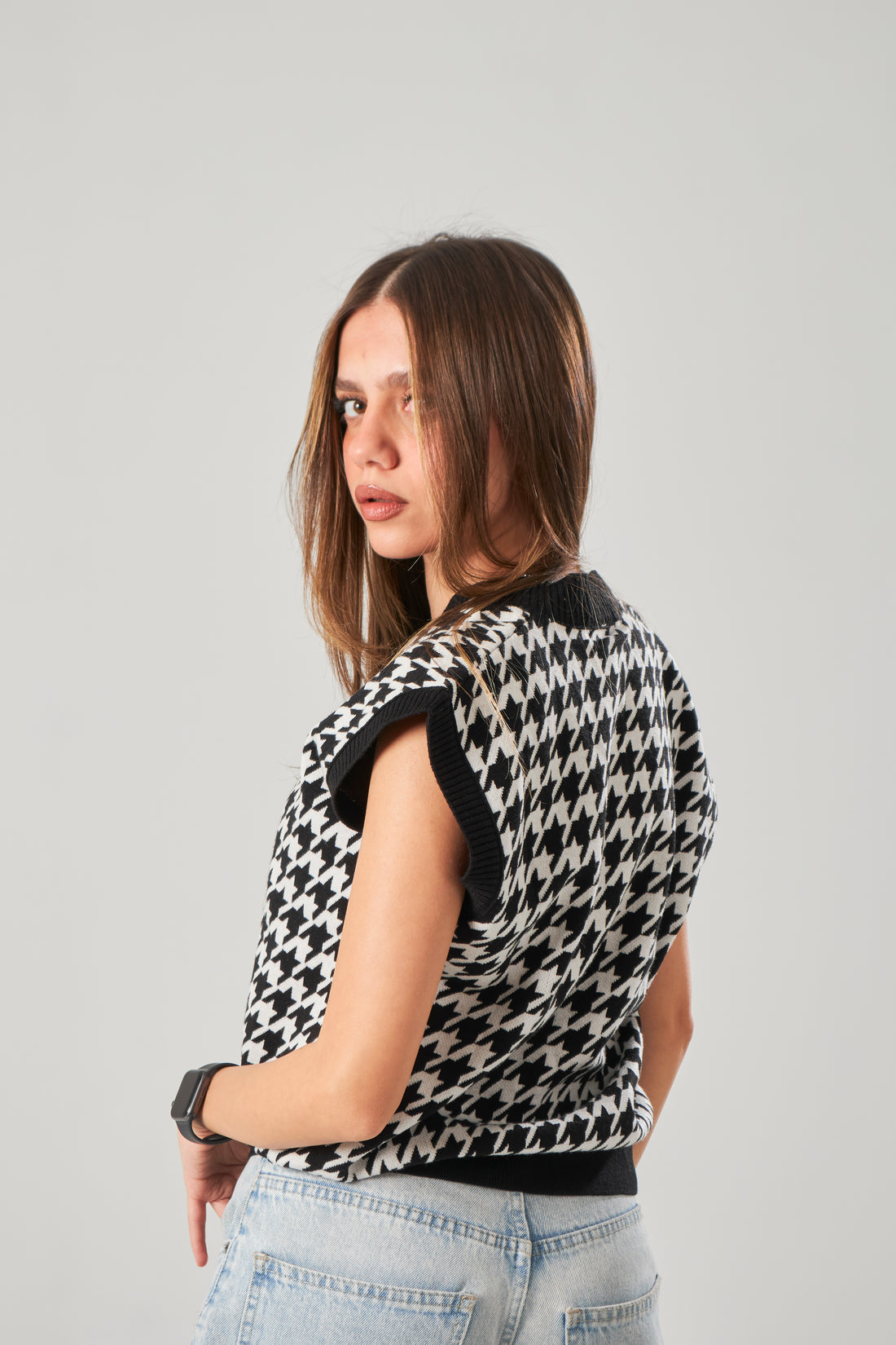 Houndstooth Vest