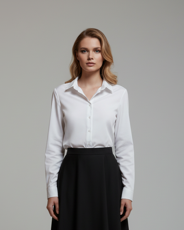 Classic white slim fit shirt
