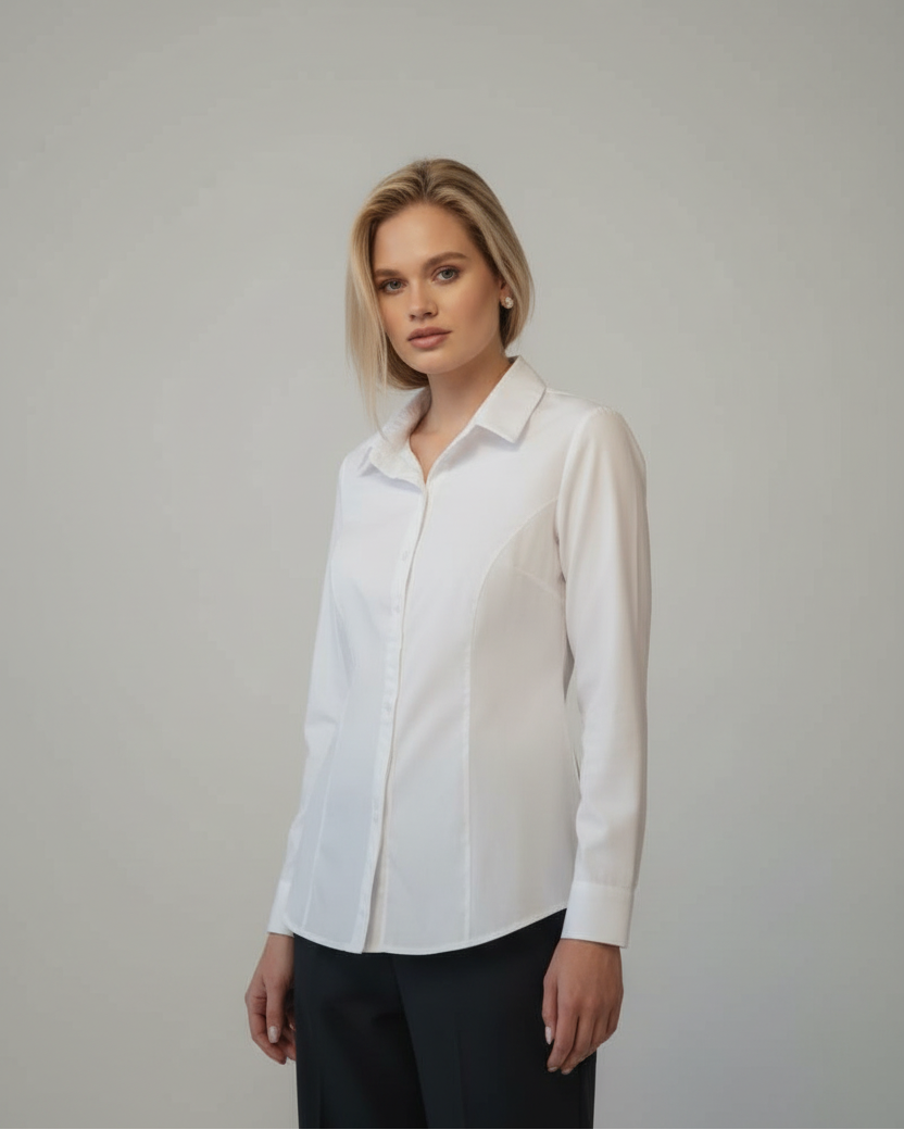 Classic white slim fit shirt