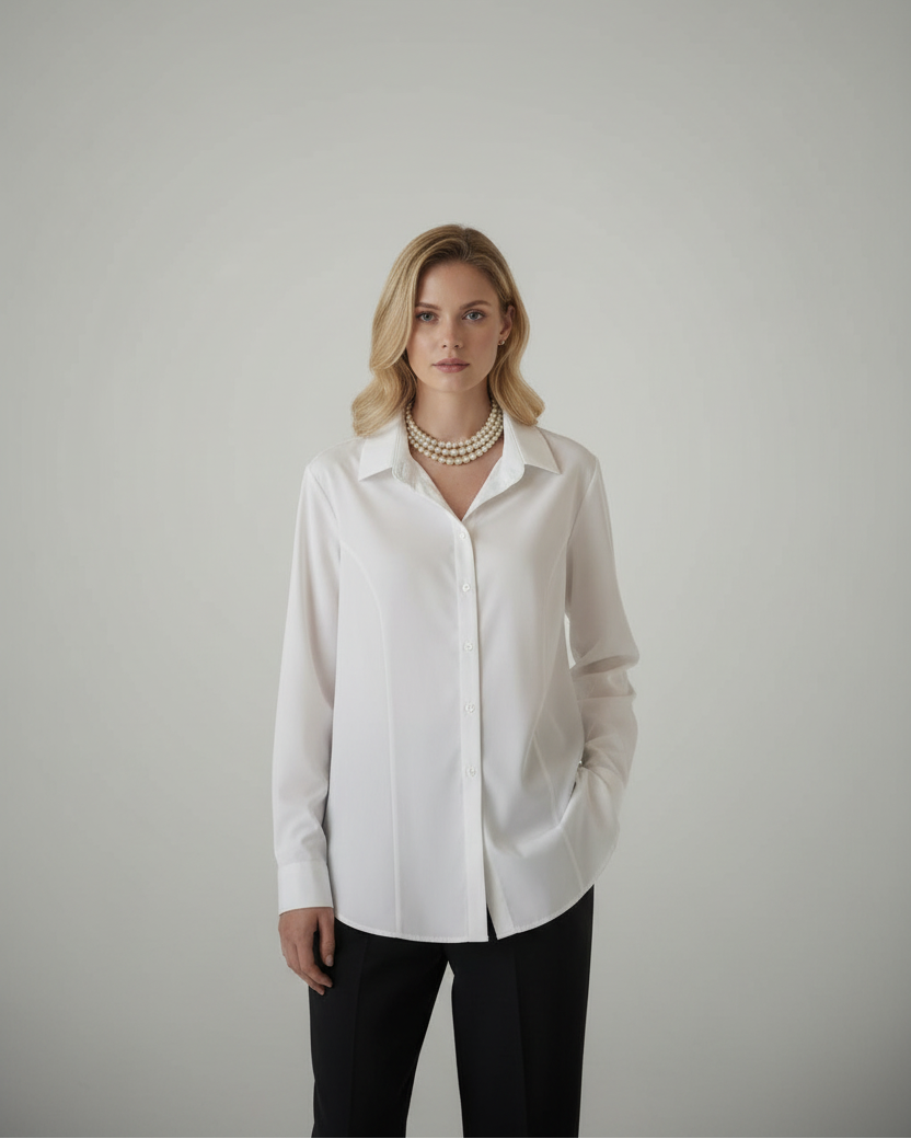 Classic white slim fit shirt