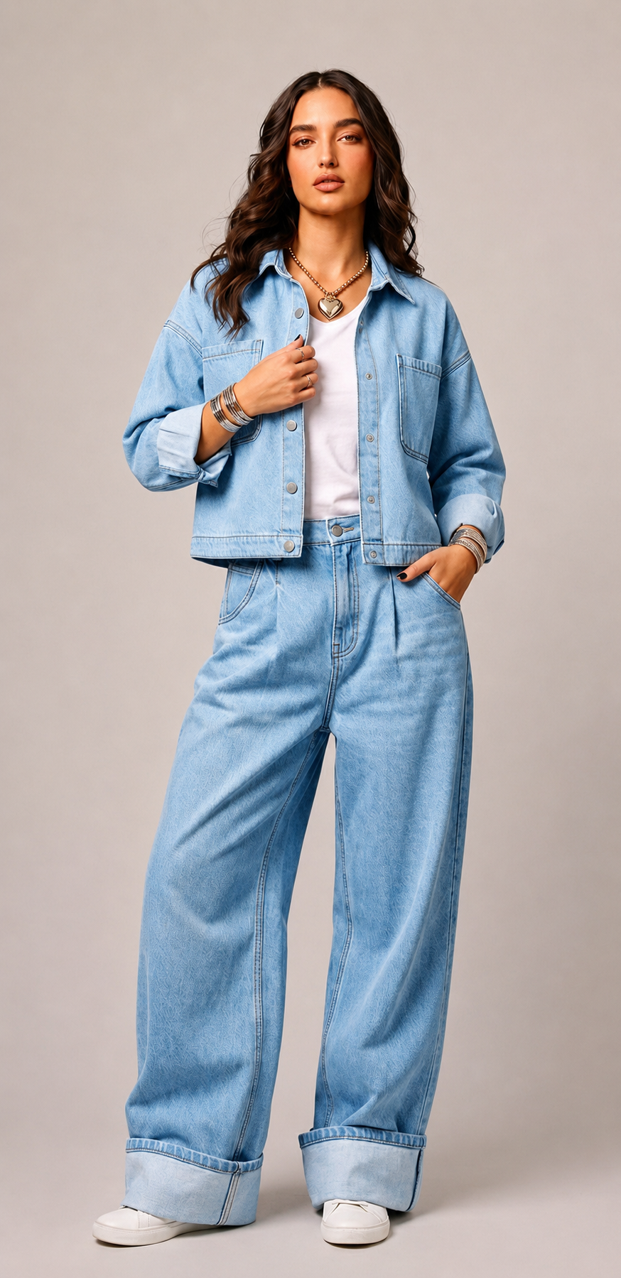 jeans suit