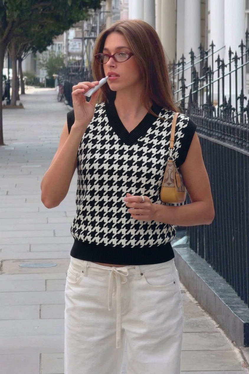Houndstooth Vest