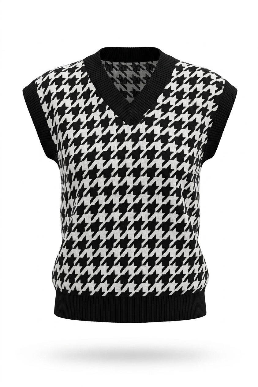 Houndstooth Vest
